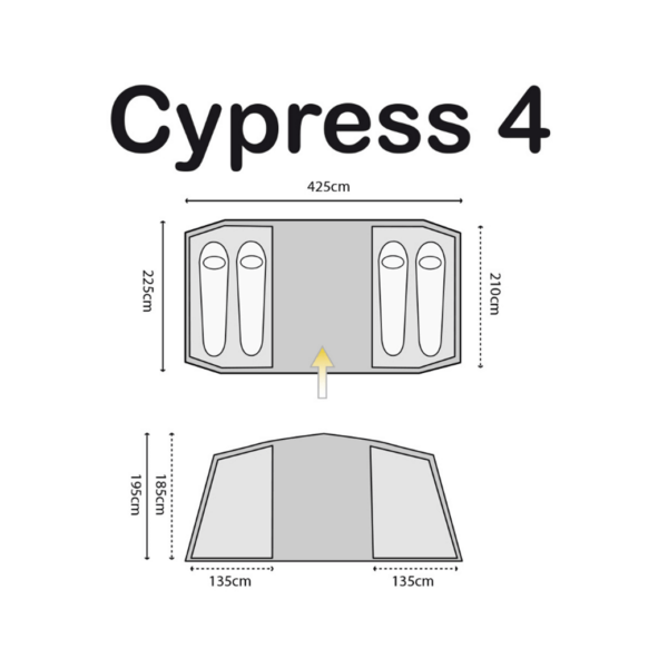 Highlander Cypress 4 personers telt