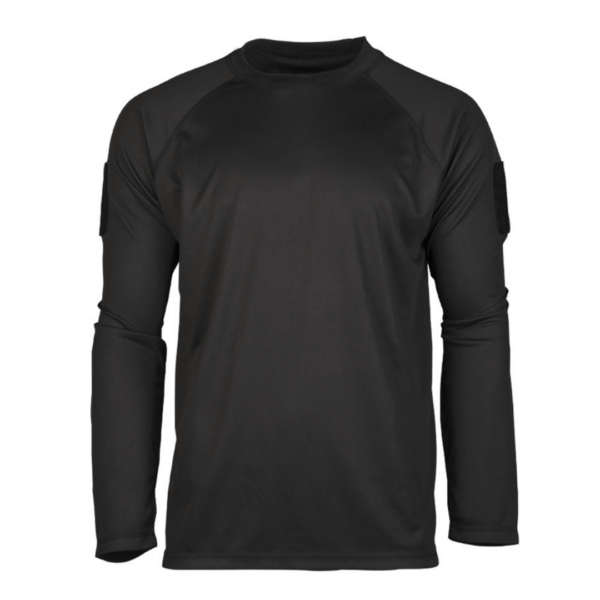 Mil-Tec tactical quick-dry langærmet T-shirt sort